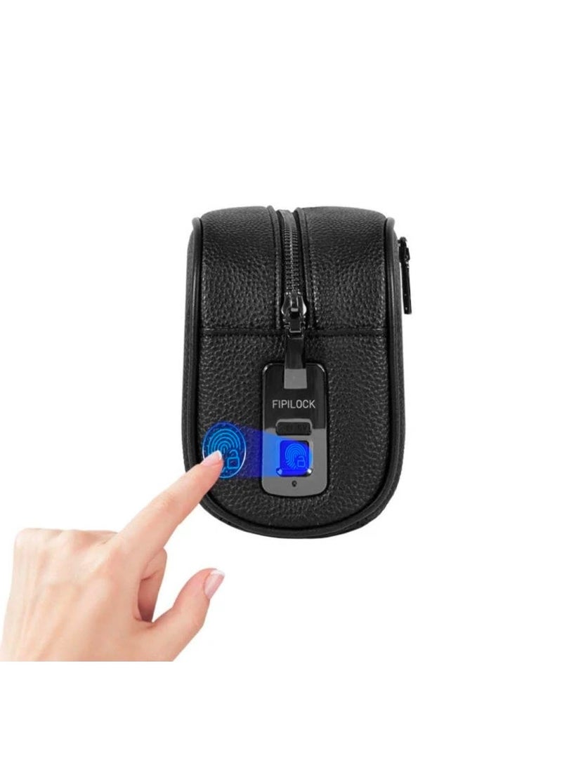 Unisex Smart Fingerprint Lock Hand bag with Anti-Theft Technology - 3-Zipper Security, 10-Fingerprint Capacity, Handle , Compatible with Smartphones/Tablets/Laptops - Image 4